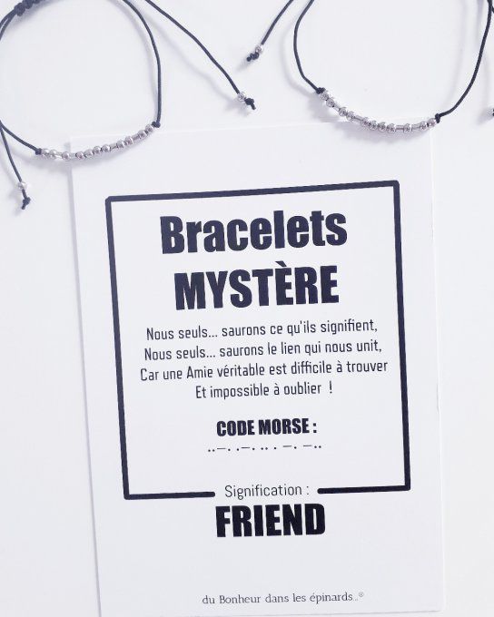 CARTE FRIEND + BRACELETS MORSE (de 2 à 10 Bracelets) - S07