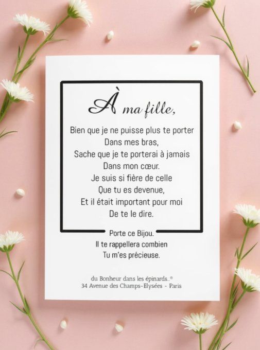 CARTE A MA FILLE + BRACELET - F45
