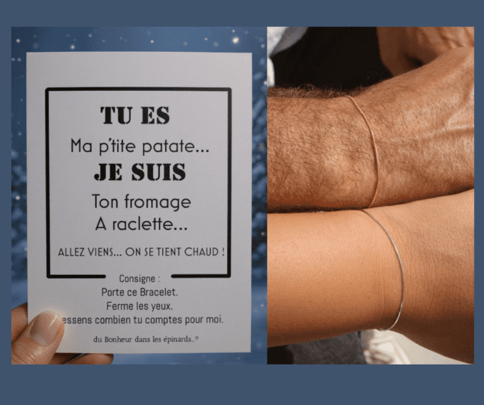 CARTE + 2 BRACELETS - P'TITE PATATE - R04