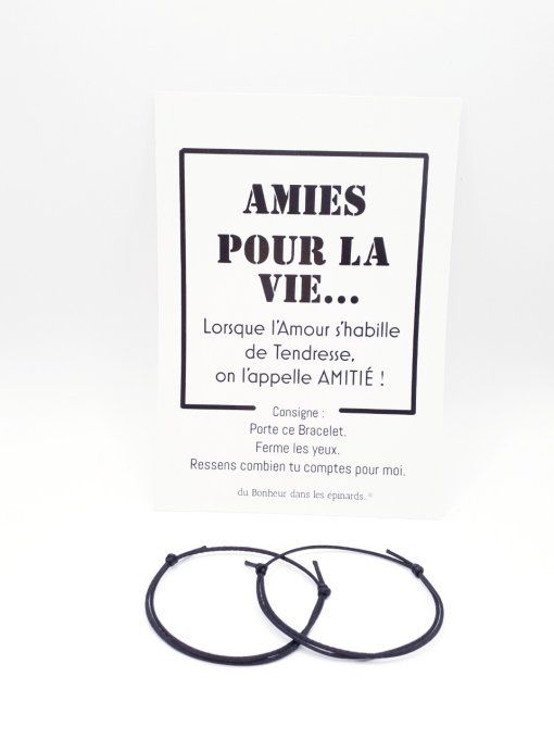 CARTE AMIES POUR LA VIE + 2 BRACELETS PERMANENTS - S05