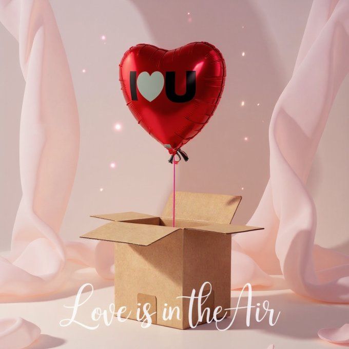 BALLON-BIJOU I LOVE YOU+ MESSAGE PERSONNALISE - POUR HOMME OU FEMME