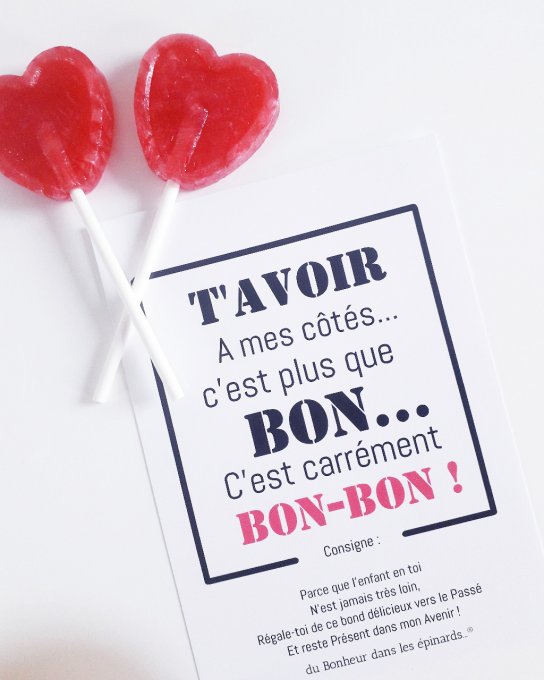 CARTE + 2 SUCETTES COEUR - R33