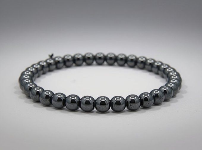 CARTE A MON FILS + BRACELET PERLES NOIRES - F44 