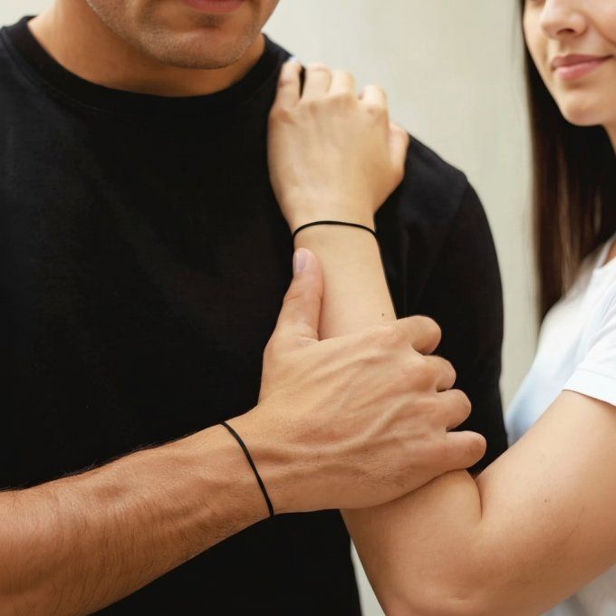 2 BRACELETS DE COUPLE CORDONS - COLORIS AU CHOIX