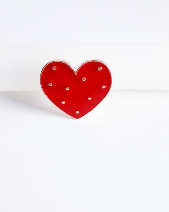 CARTE MAMAN JE T'AIME DE TOUT MON COEUR + 1 BROCHE - F27 