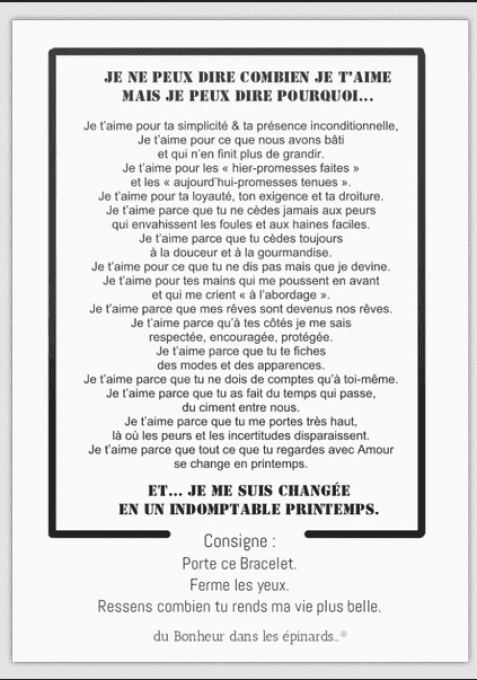 COFFRET  JE NE PEUX DIRE COMBIEN JE T'AIME 