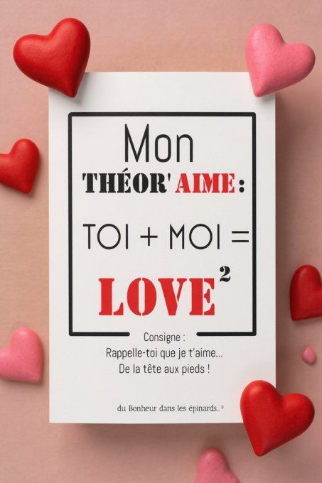 CARTE THEOR'AIME+ 1 PAIRE DE CHOU'SSETTES COEUR -  HOMME - R46