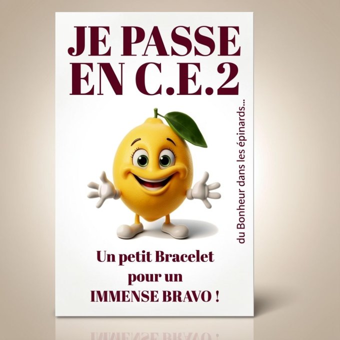 CARTE + LE BRACELET DE REUSSITE MULTICOLORE - DE LA MATERNELLE A LA 6IEME