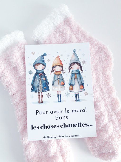 CARTE CHOSES CHOUETTES + CHAUSSETTES FEMME
