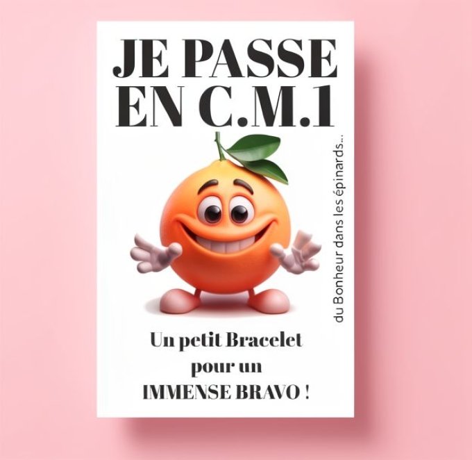 CARTE + LE BRACELET DE REUSSITE MULTICOLORE - DE LA MATERNELLE A LA 6IEME