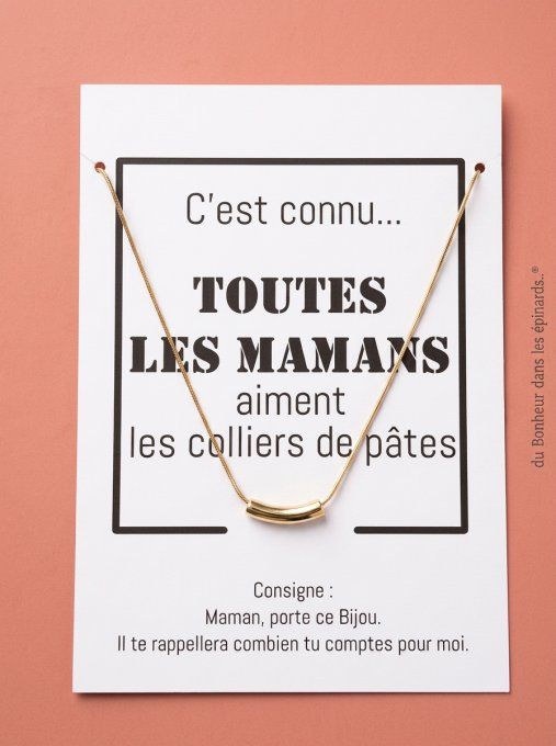 CARTE + COLLIER COQUILLETTE - F55