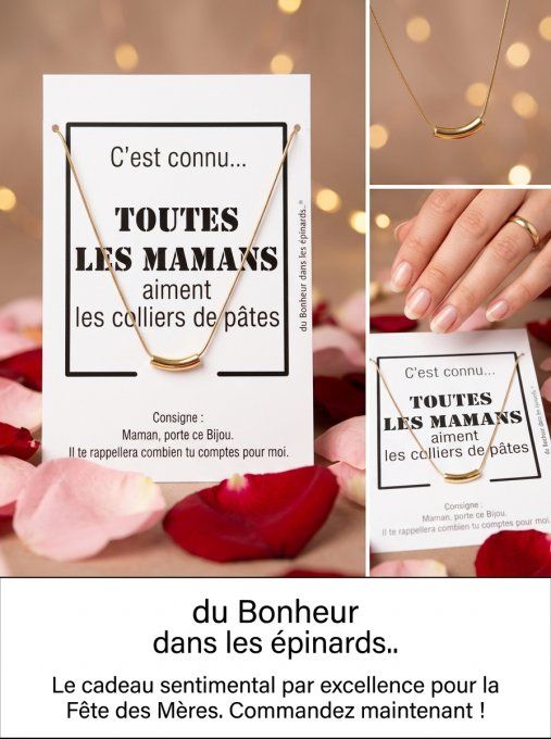 CARTE + COLLIER COQUILLETTE - F55
