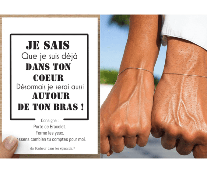 CARTE + 2 BRACELETS - JE SAIS QUE JE SUIS - R06