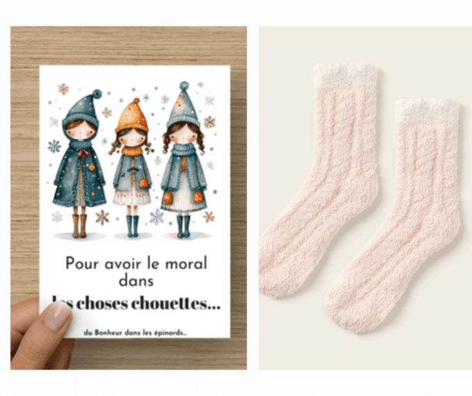 CARTE CHOSES CHOUETTES + CHAUSSETTES FEMME - S25