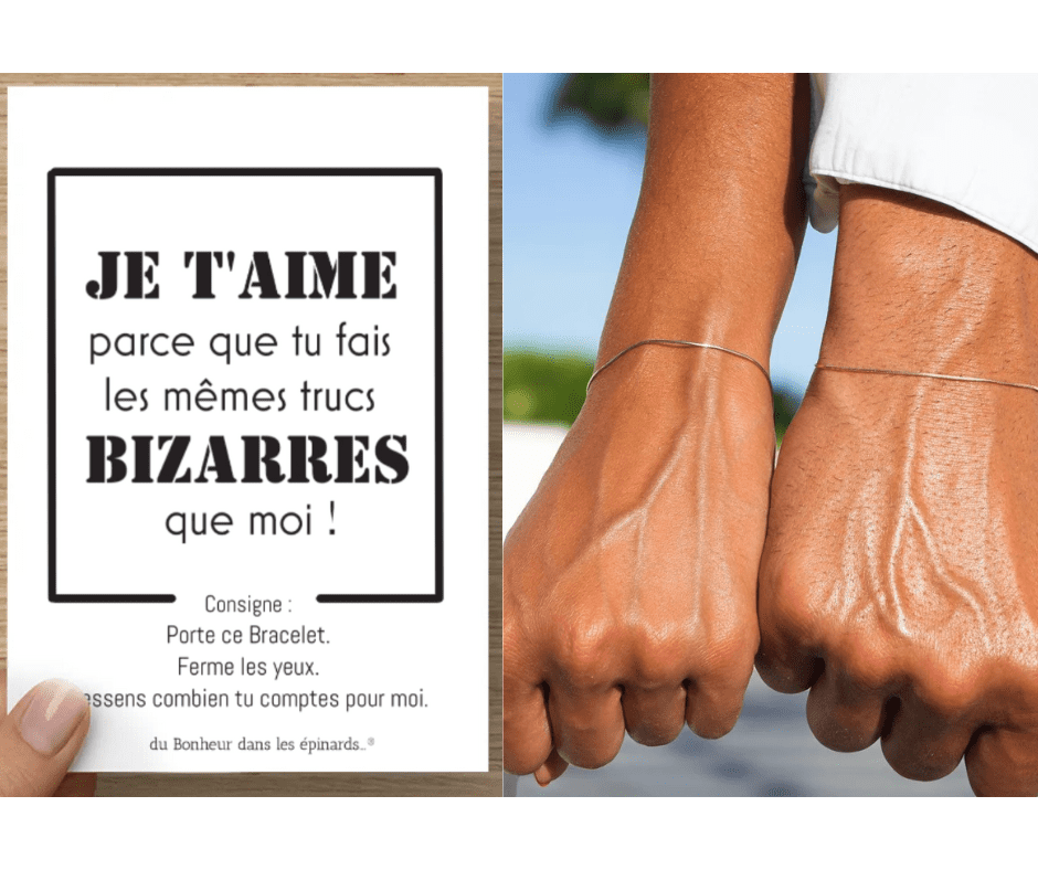 CARTE + 2 BRACELETS - TRUCS BIZARRES - R19