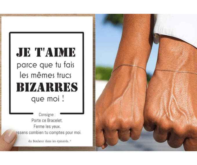 CARTE + 2 BRACELETS - TRUCS BIZARRES - R19