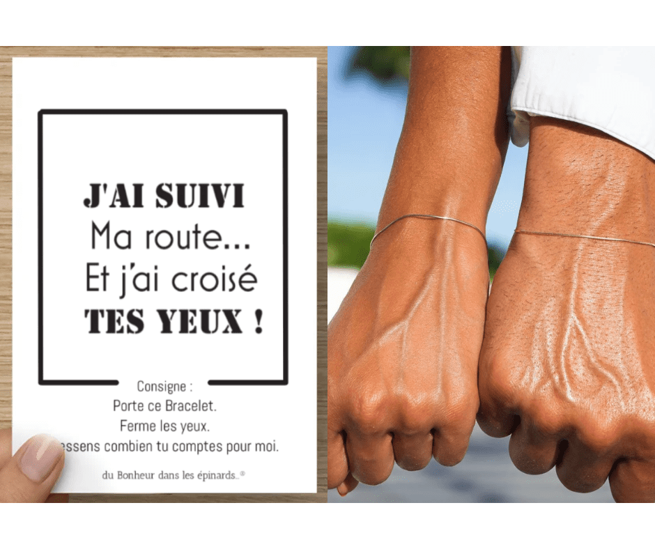 CARTE + 2 BRACELETS - J'AI SUIVI MA ROUTE - R08