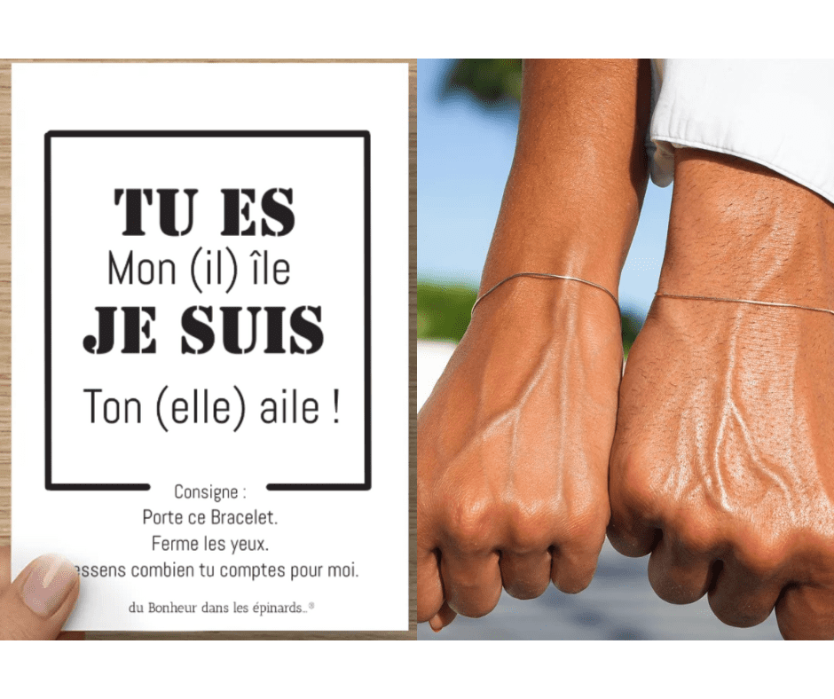 CARTE + 2 BRACELETS - ILE ET AILE - R16