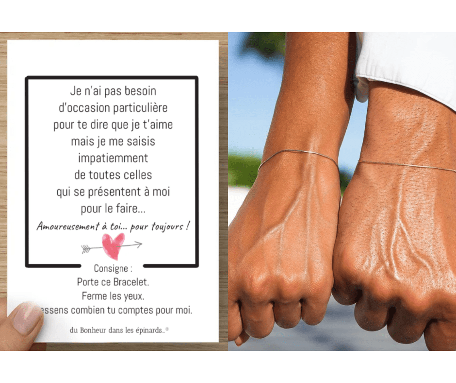 CARTE + 2 BRACELETS - AMOUREUSEMENT A TOI - R29