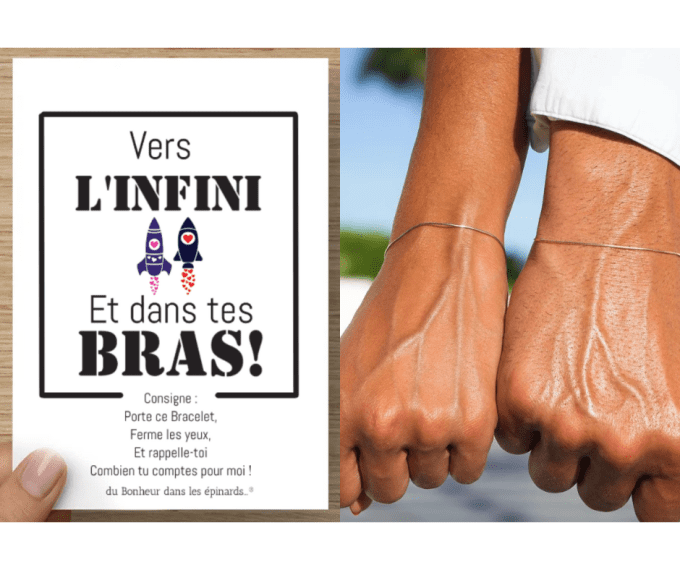 CARTE + 2 BRACELETS - VERS L'INFINI - R38