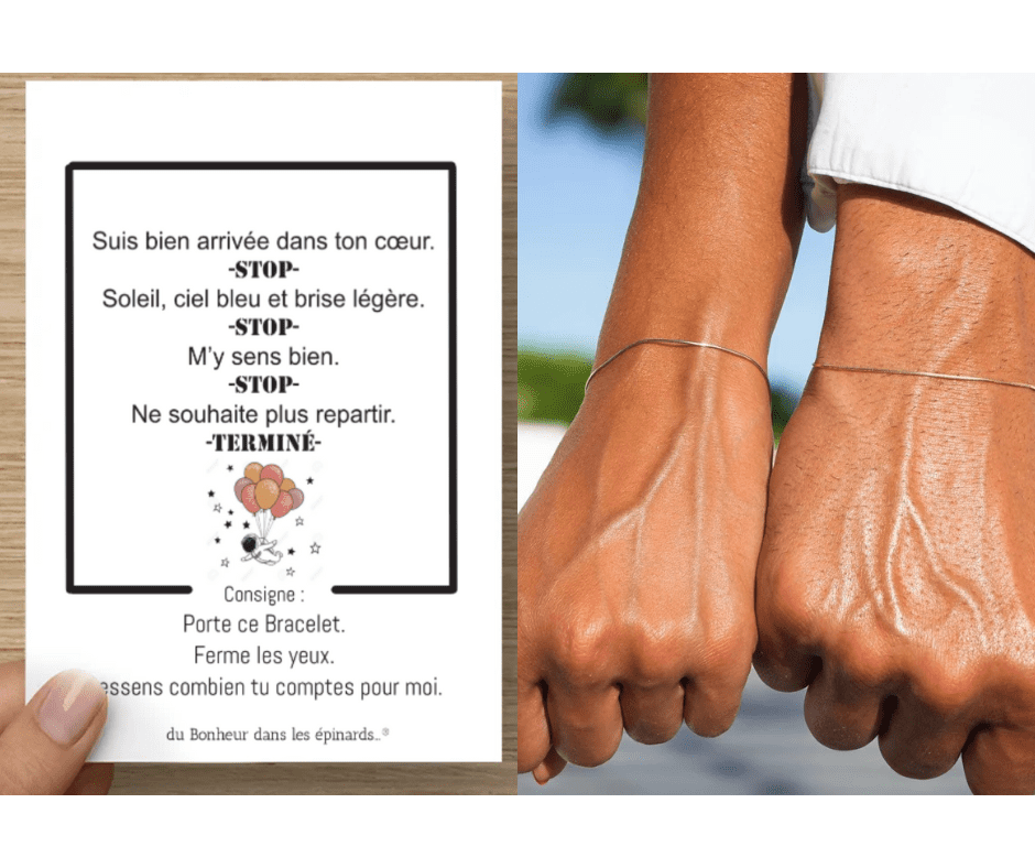CARTE + 2 BRACELETS - BIEN ARRIVEE - R39