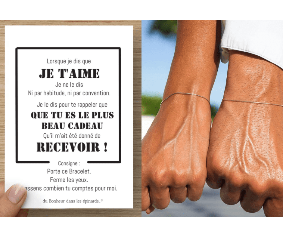 CARTE + 2 BRACELETS - LORSQUE JE DIS - R34