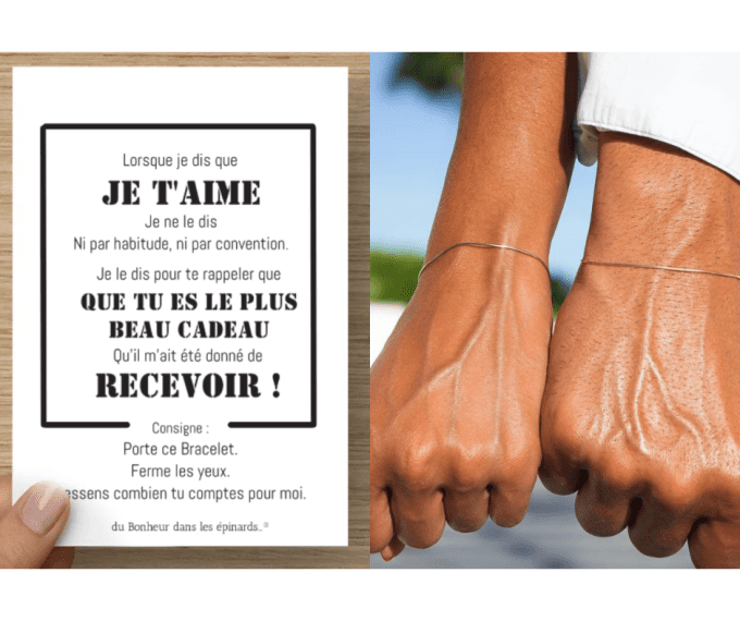 CARTE + 2 BRACELETS - LORSQUE JE DIS - R34