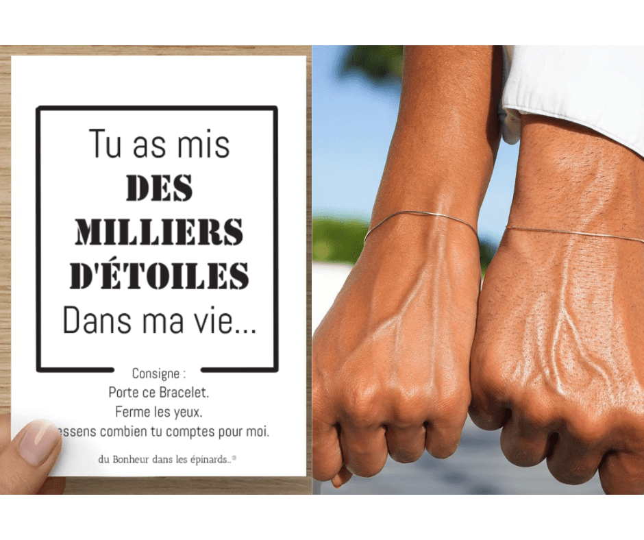 CARTE + 2 BRACELETS - DES MILLIERS D'ETOILES - R21