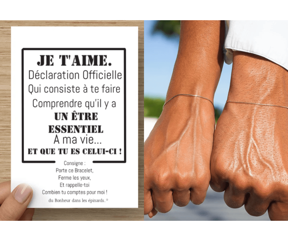 CARTE + 2 BRACELETS - DECLARATION OFFICIELLE - R41