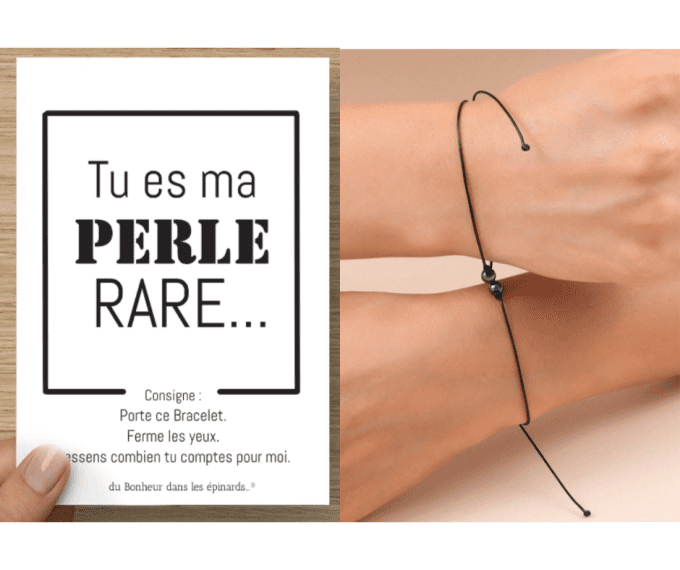 CARTE PERLE RARE + 2 BRACELETS PERLES MAGNETIQUES - R22