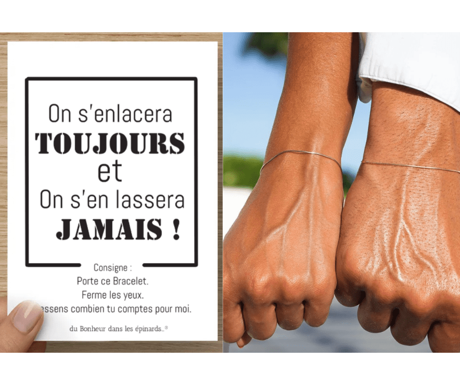CARTE + 2 BRACELETS - ON S'ENLACERA TOUJOURS - R05