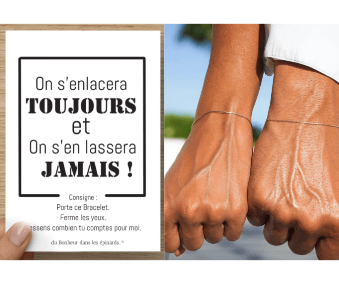 CARTE + 2 BRACELETS - ON S'ENLACERA TOUJOURS - R05