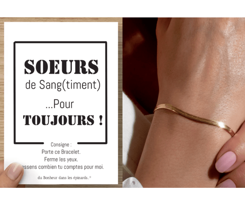 CARTE SOEURS DE SANG-TIMENT + BRACELET SERPENTINE - S03