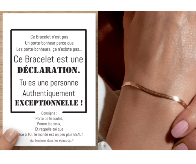CARTE PERSONNE EXCEPTIONNELLE + 1 BRACELET SERPENTINE -  R44