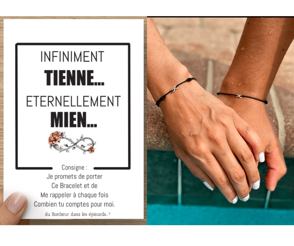 CARTE INFINIMENT TIENNE+ 2 BRACELETS INFINI - R28