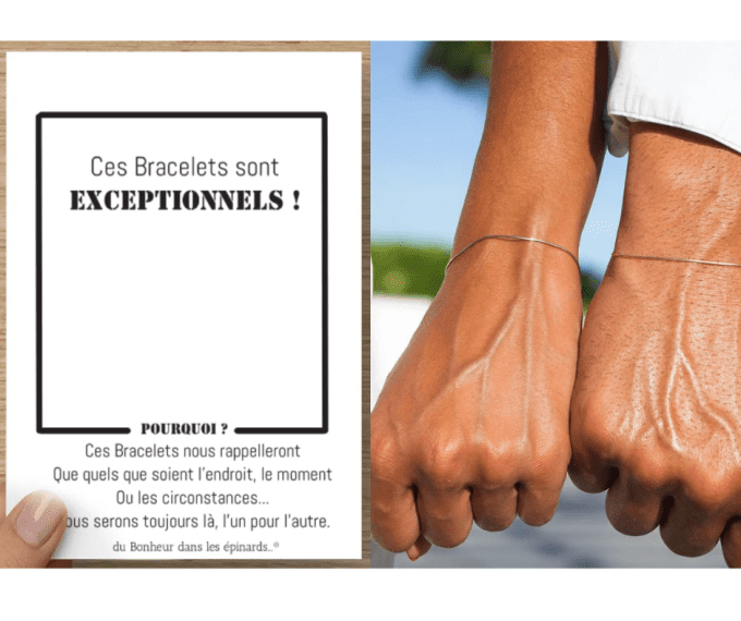 CARTE + 2 BRACELETS - CES BRACELETS SONT EXCEPTIONNELS - R55