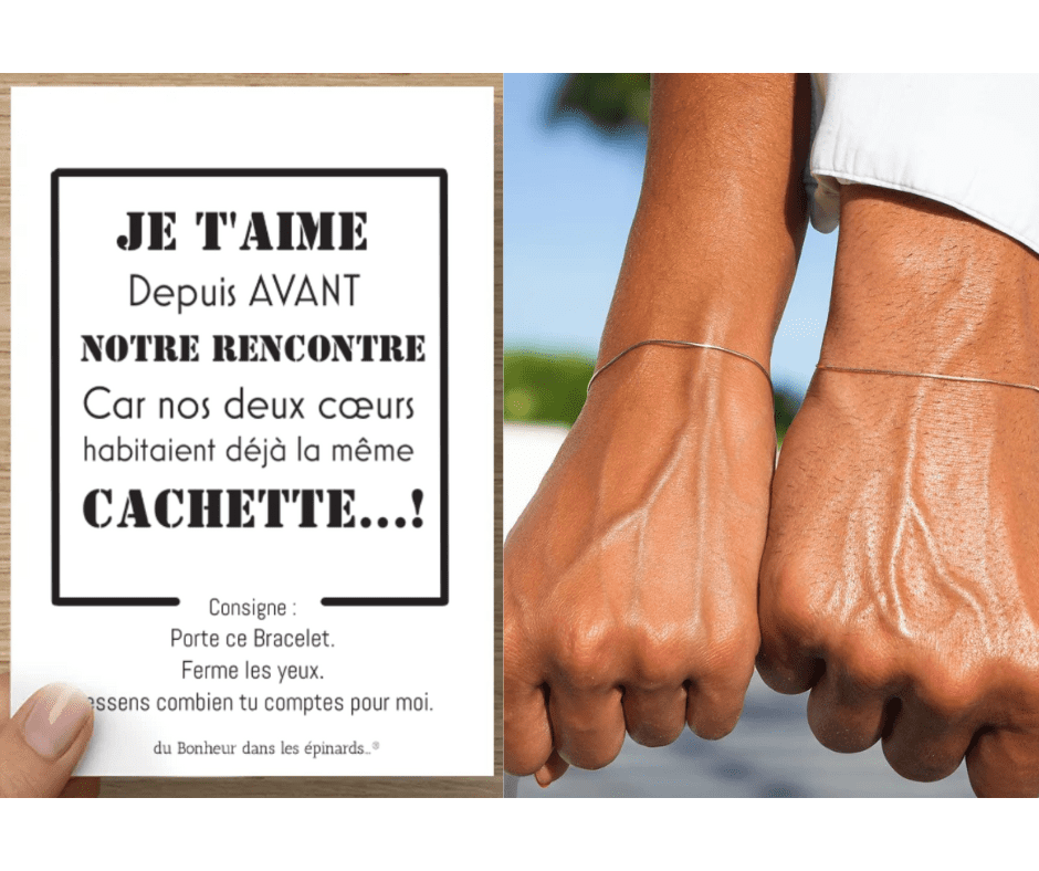 CARTE + 2 BRACELETS - LA MEME CACHETTE - R09