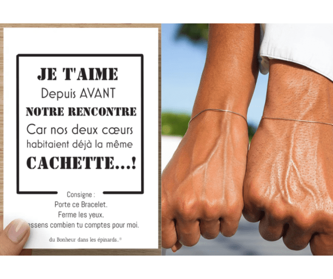 CARTE + 2 BRACELETS - LA MEME CACHETTE - R09