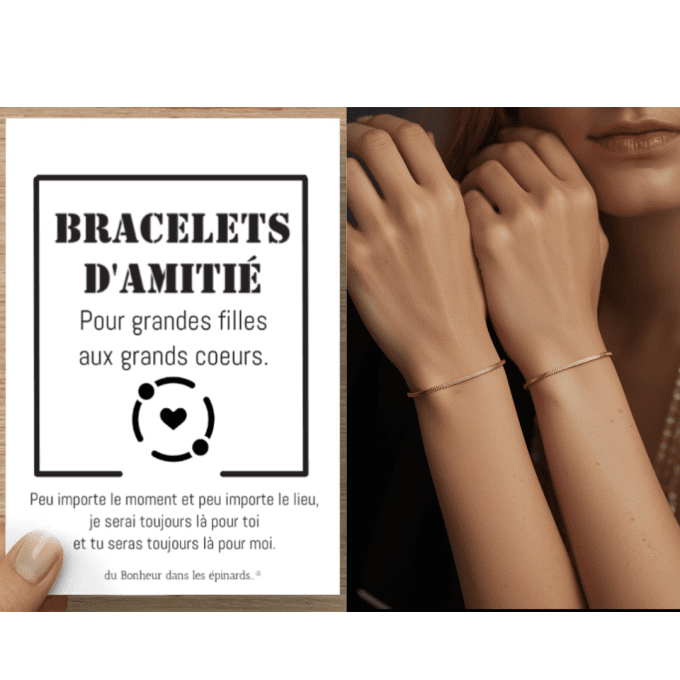 CARTE + 2 BRACELETS D'AMITIE - 