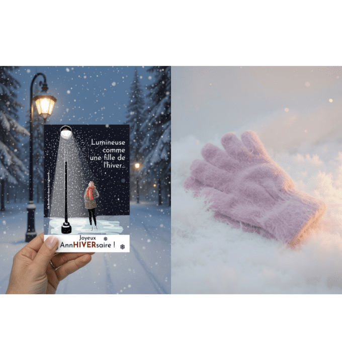 CARTE ANNHIVERSAIRE + GANTS - A12