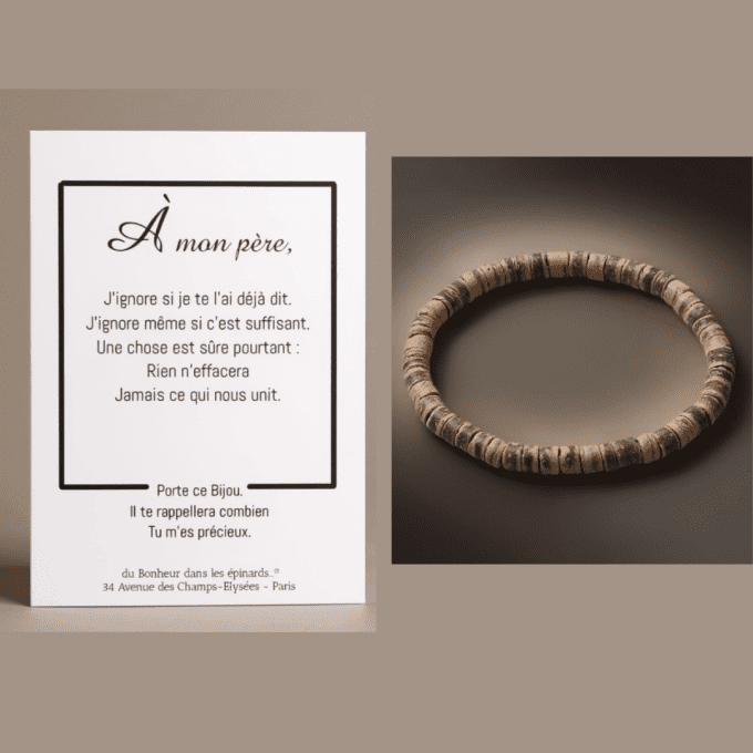 CARTE A MON PERE + BRACELET - F40