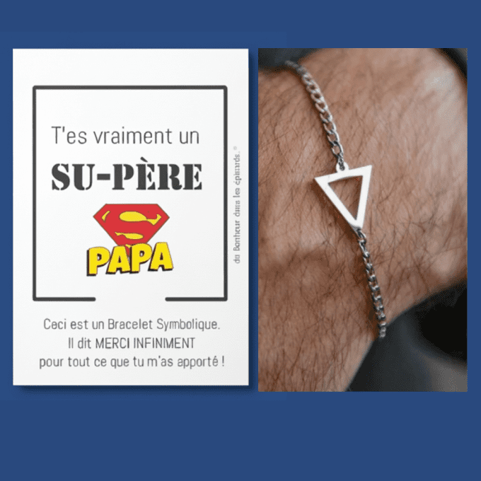 CARTE SU-PERE PAPA + BRACELET - F39