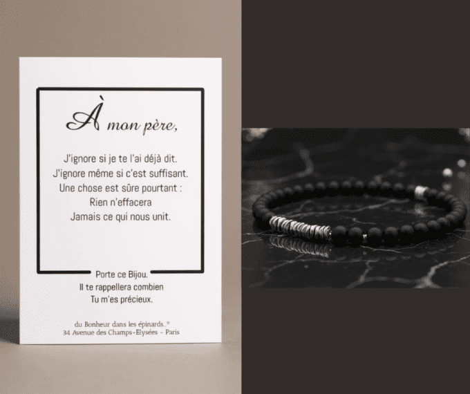CARTE A MON PERE + BRACELET - F40