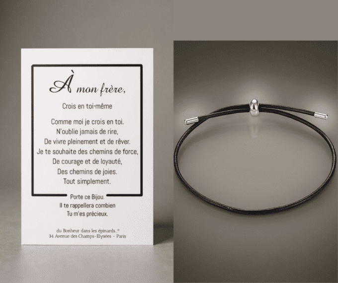 CARTE A MON FRERE + BRACELET - F46