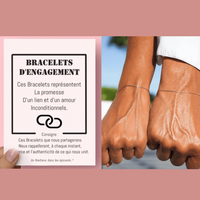 CARTE + 2 BRACELETS D'ENGAGEMENT - R60