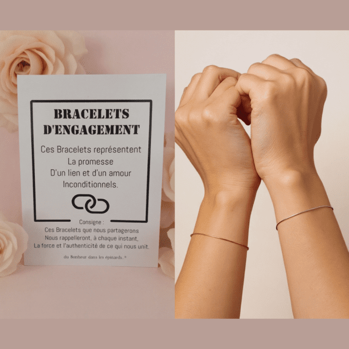 CARTE + 2 BRACELETS D'ENGAGEMENT - R60