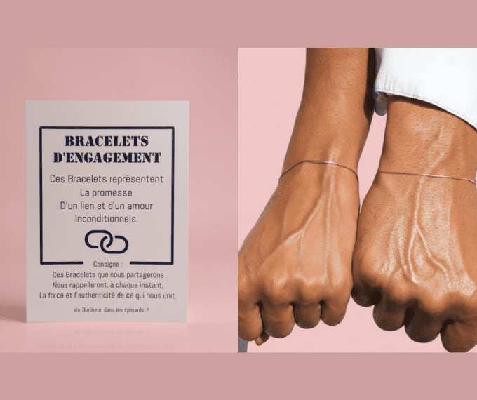 CARTE + 2 BRACELETS D'ENGAGEMENT - R60