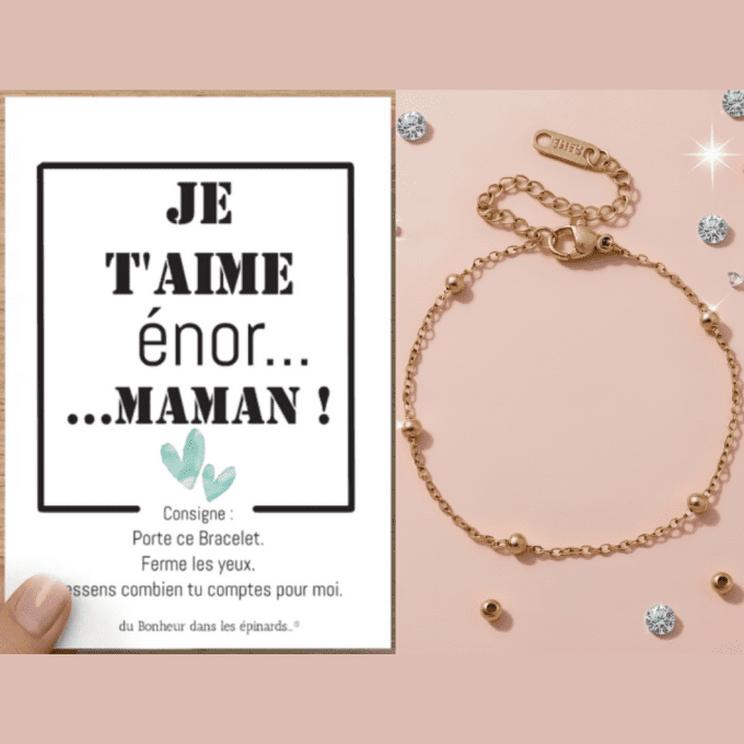 CARTE ENOR MAMAN + 1 BRACELET- F05 