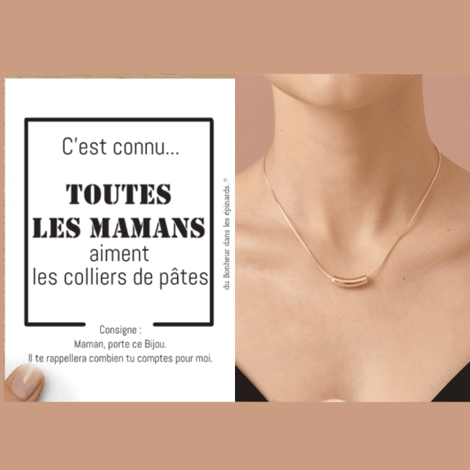CARTE + COLLIER COQUILLETTE - F55
