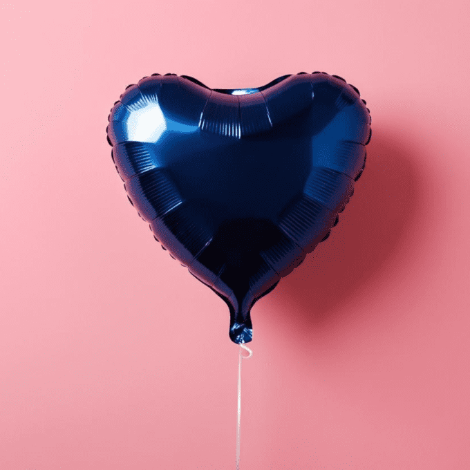 BOX COEUR BLEU ROI + MESSAGE PERSONNALISE